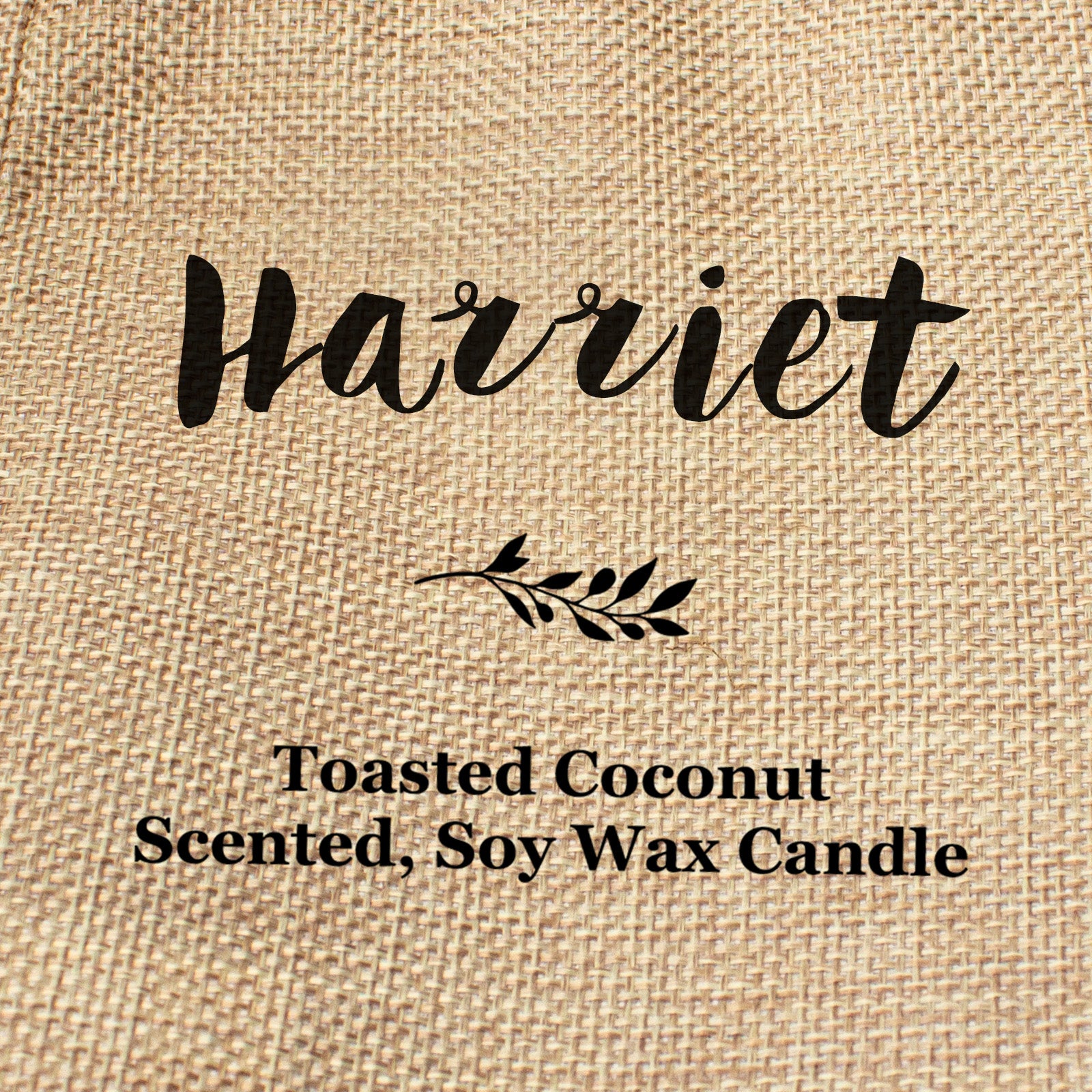 Harriet personalised faux-burlap candle gift bag