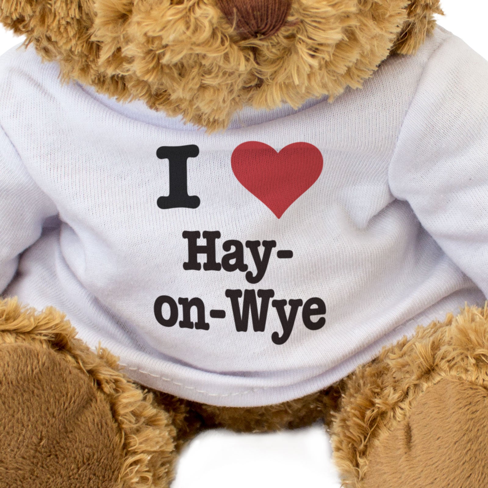 I LOVE HAY-ON-WYE - Teddy Bear - Cute Cuddly Soft - Wales Cymru Gift Present