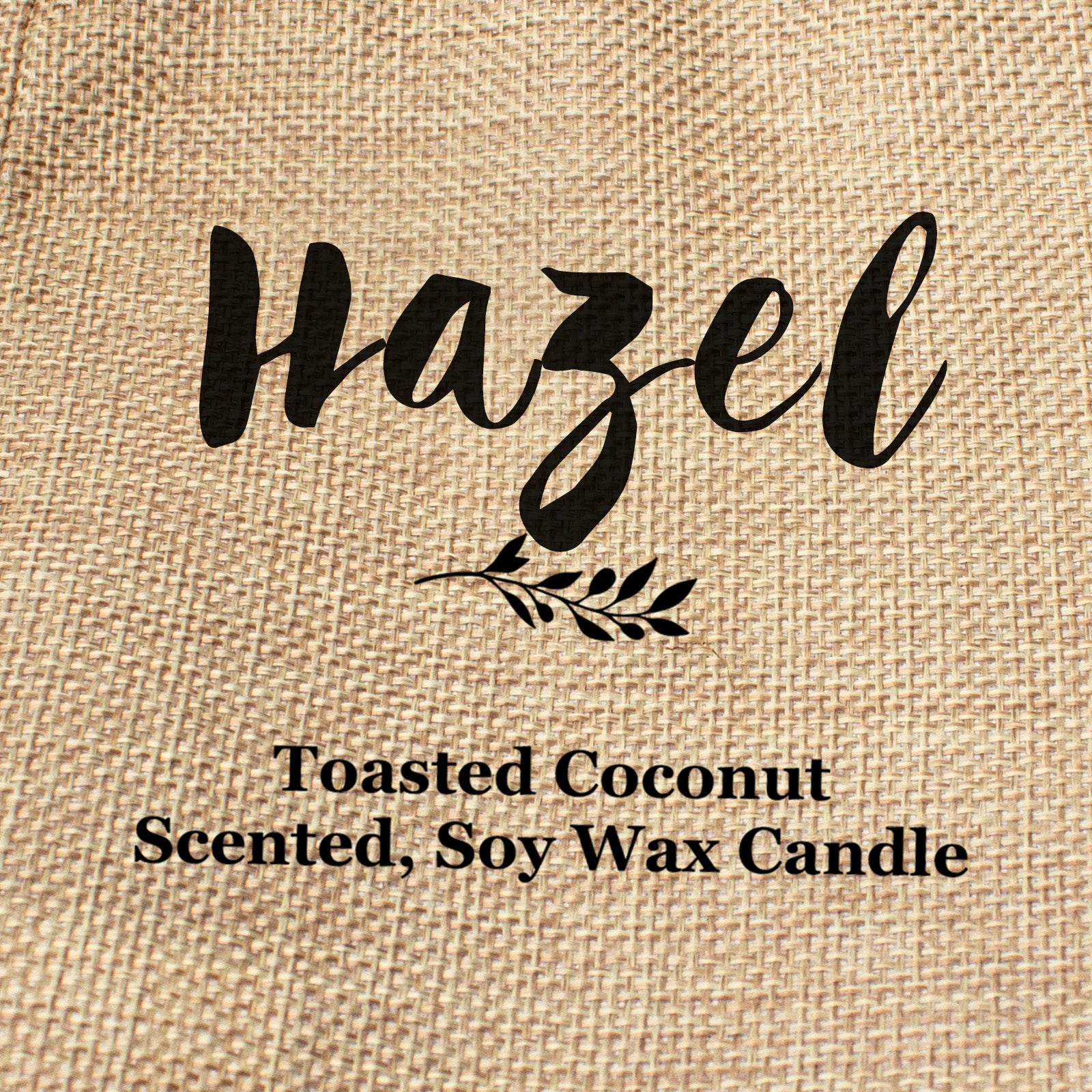 Hazel personalised faux-burlap candle gift bag