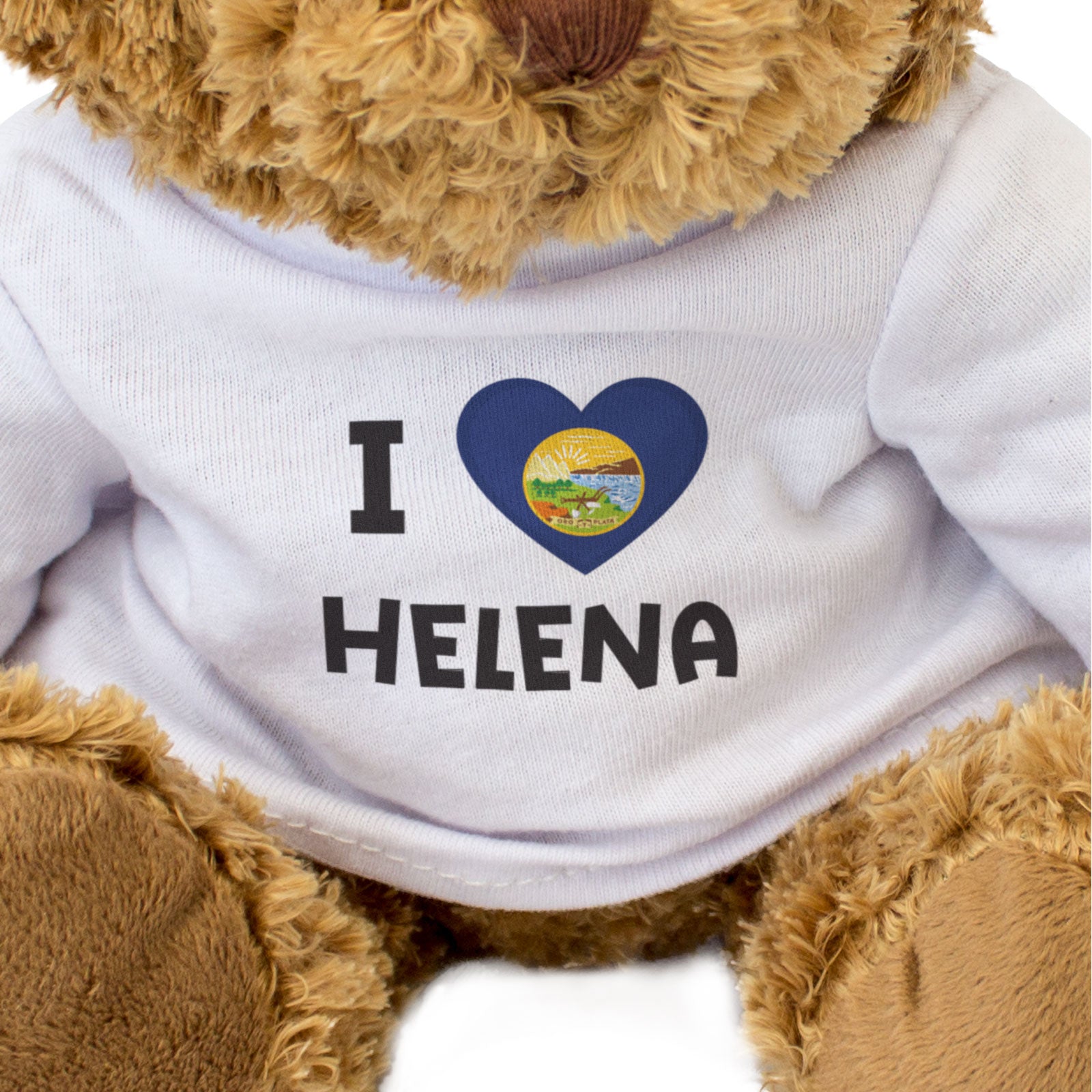 I LOVE HELENA (MONTANA FLAG) - Teddy Bear - Cute Cuddly - Gift Present