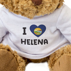 I LOVE HELENA (MONTANA FLAG) - Teddy Bear - Cute Cuddly - Gift Present