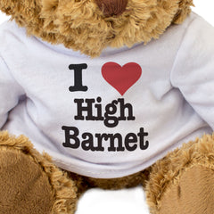 I LOVE HIGH BARNET - Teddy Bear - Cute Cuddly Soft Adorable - Gift Present