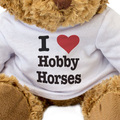 I LOVE HOBBY HORSES - Teddy Bear - Cute Cuddly Soft Adorable - Gift Present