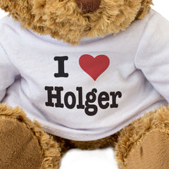 I LOVE HOLGER - Teddy Bear - Cute Cuddly Soft Adorable - Gift Present
