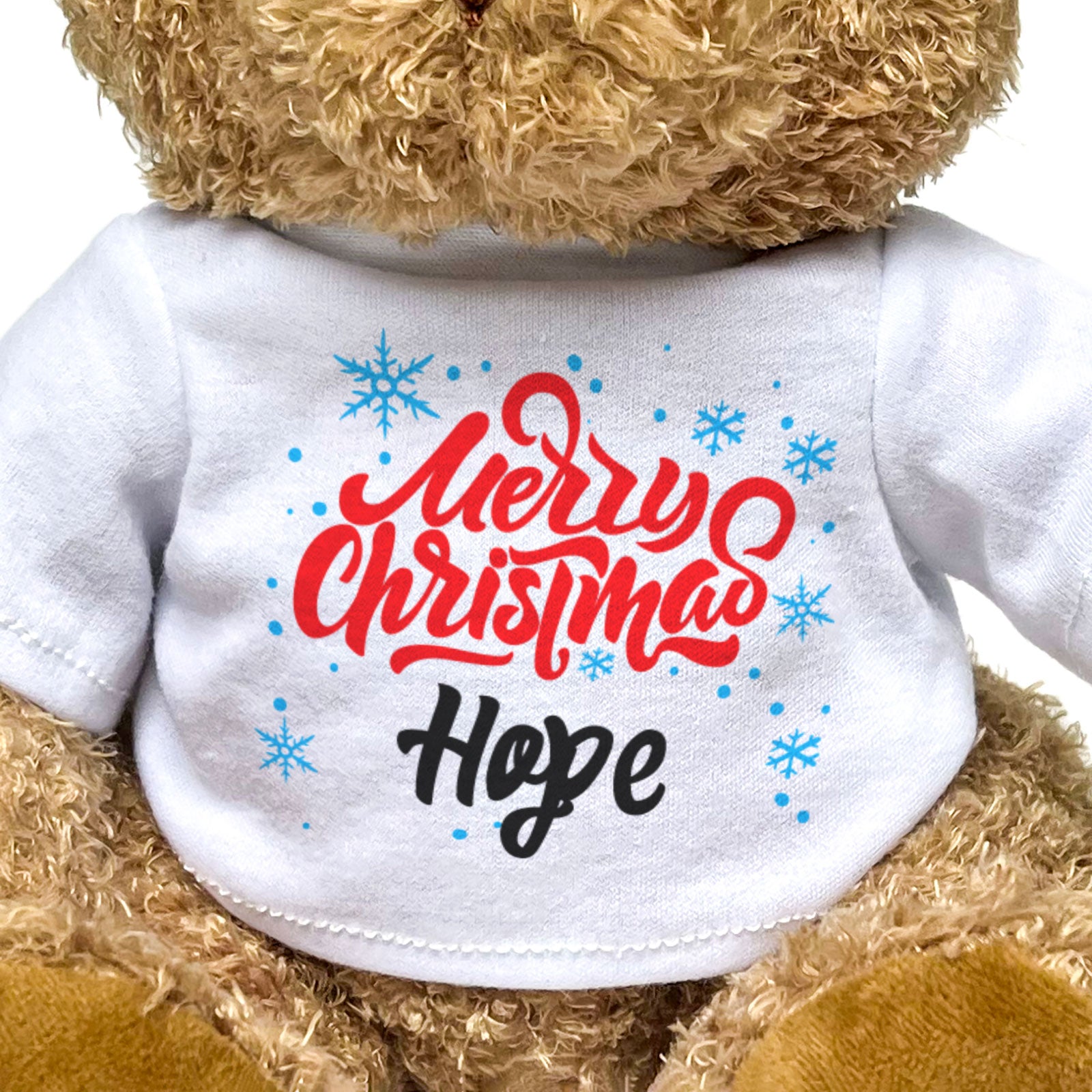 MERRY CHRISTMAS HOPE - Teddy Bear - Cute Cuddly Soft - Xmas Gift Present