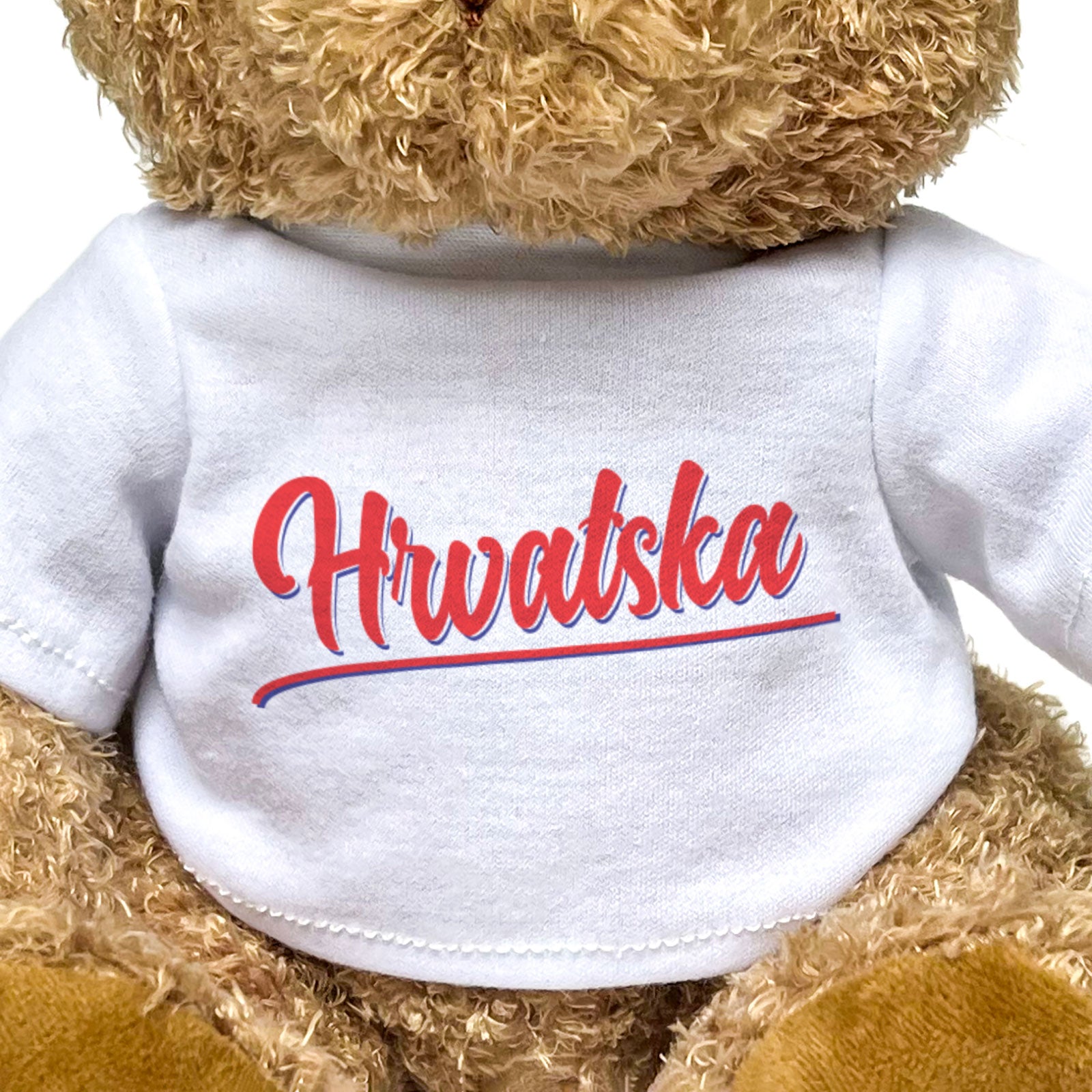 HRVATSKA (SCRIPT) - Teddy Bear - Cute Soft Funny - Croatia Gift Present
