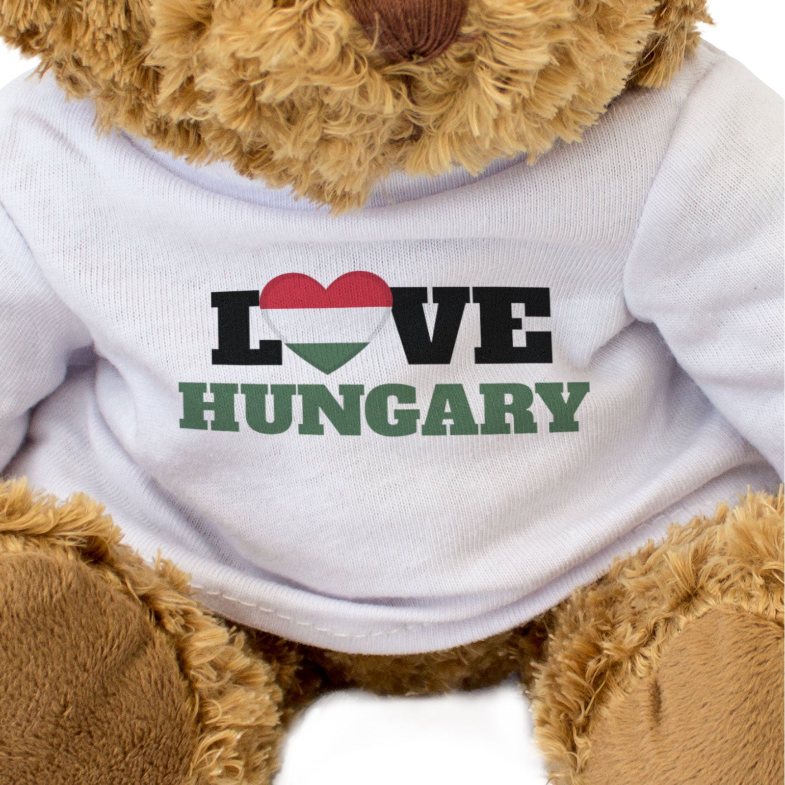 LOVE HUNGARY (FLAG HEART) - Teddy Bear - Cute Funny - Souvenir Gift Present