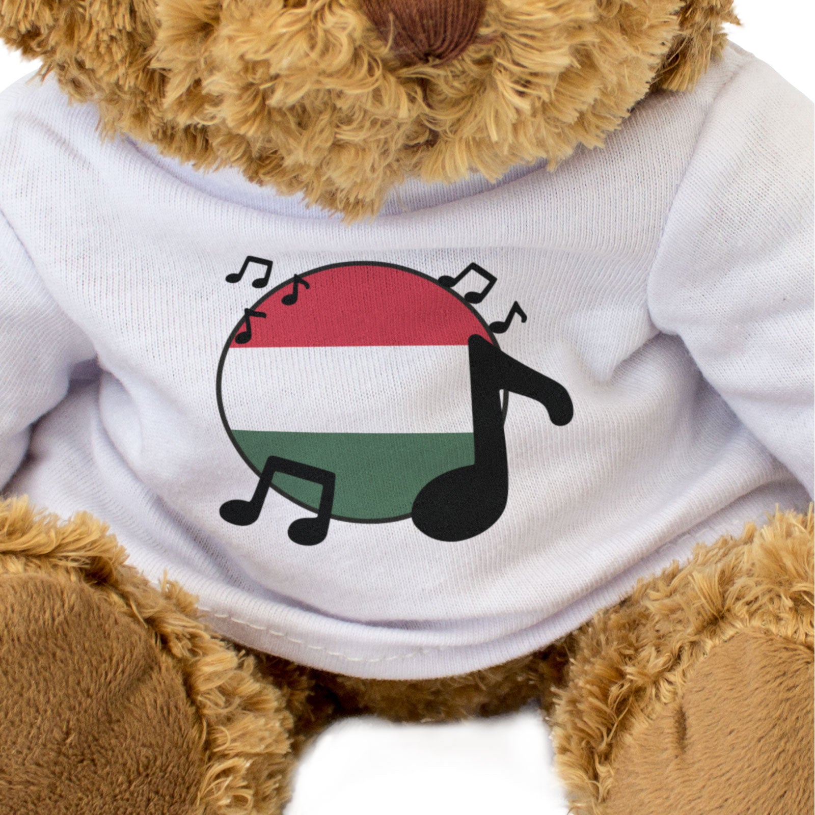 HUNGARY FLAG (MUSICAL NOTES) - Teddy Bear - Hungarian Music Fan Gift Present