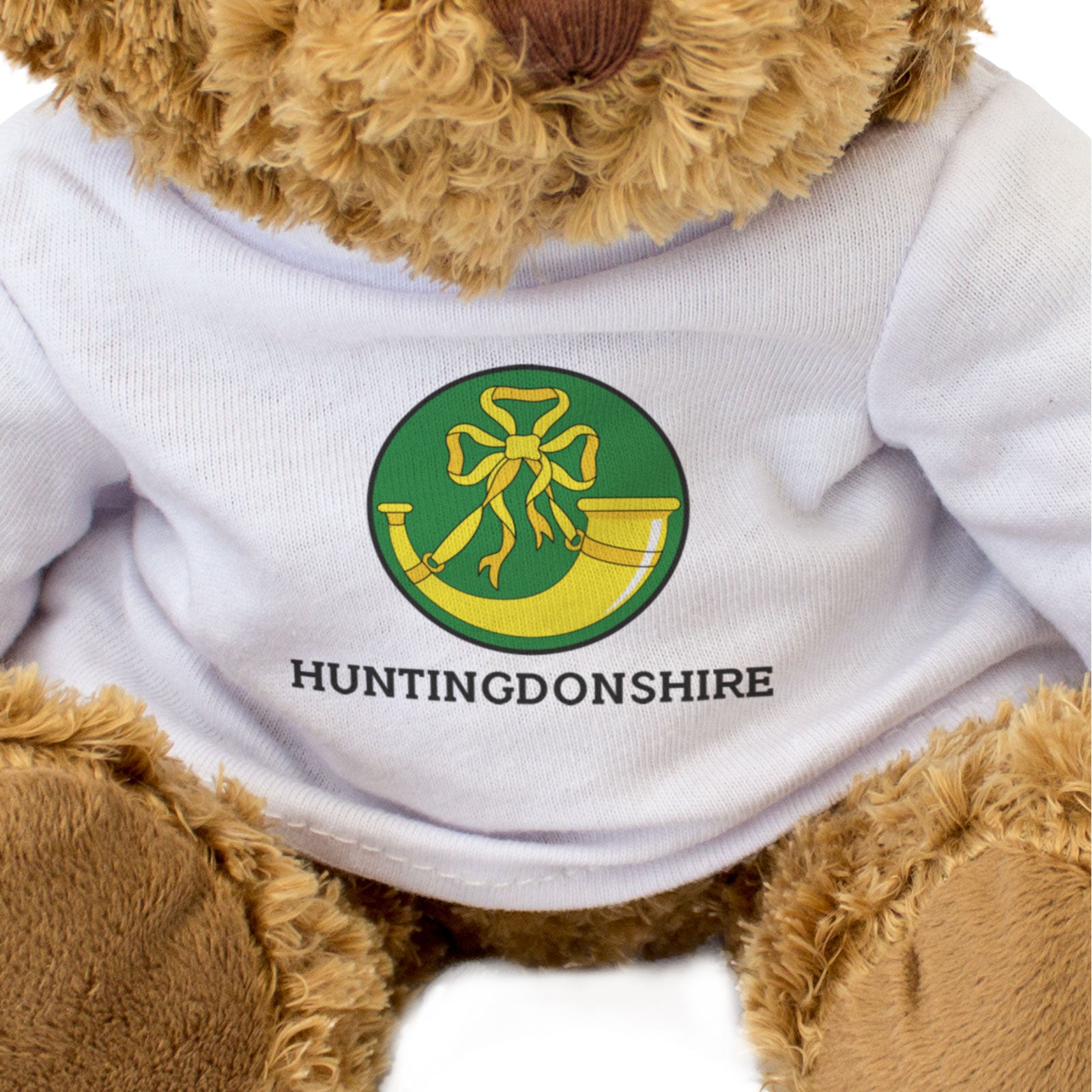 HUNTINGDONSHIRE COUNTY FLAG ROUNDEL - Teddy Bear - Cute Cuddly - Gift Present
