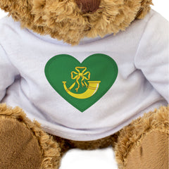 HUNTINGDONSHIRE FLAG HEART - Teddy Bear - Cute Cuddly Soft - Gift Present