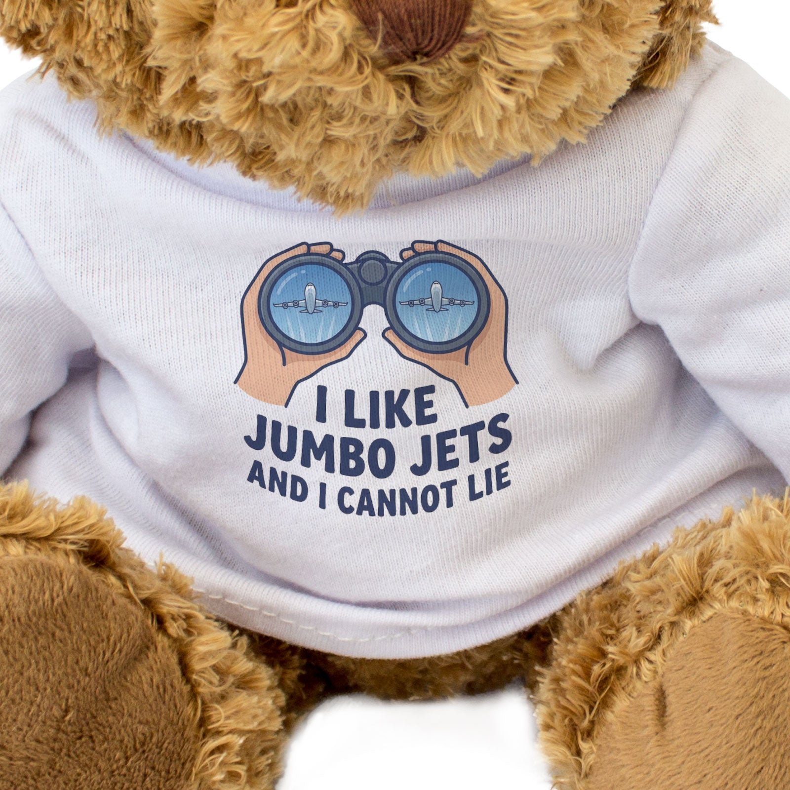 I LIKE JUMBO JETS - Teddy Bear - Cute Cuddly - Funny Planespotting Gift Present