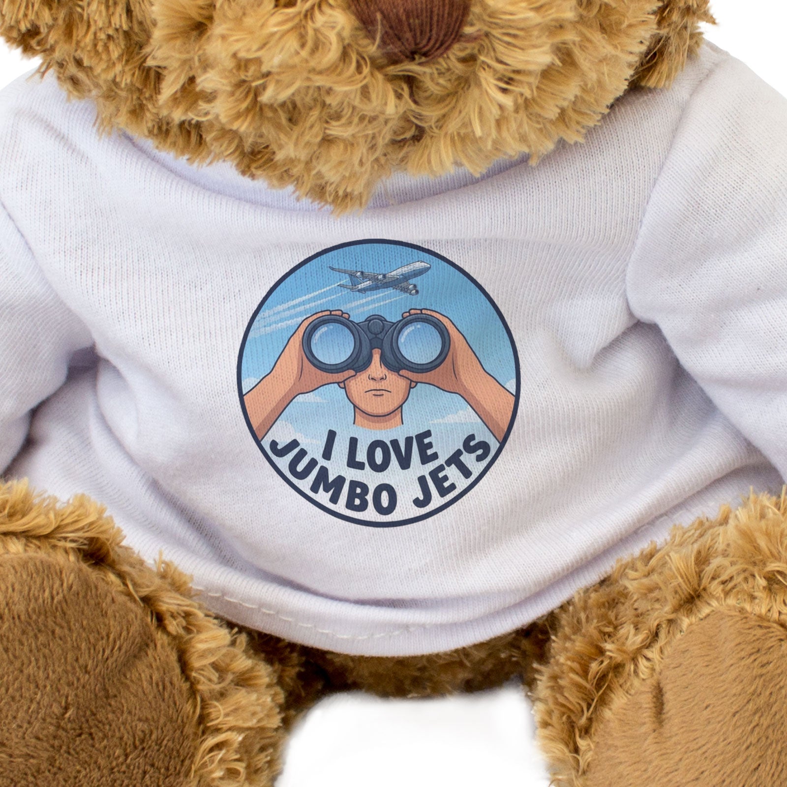 I LOVE JUMBO JETS - Teddy Bear - Cute Cuddly - Funny Planespotting Gift Present
