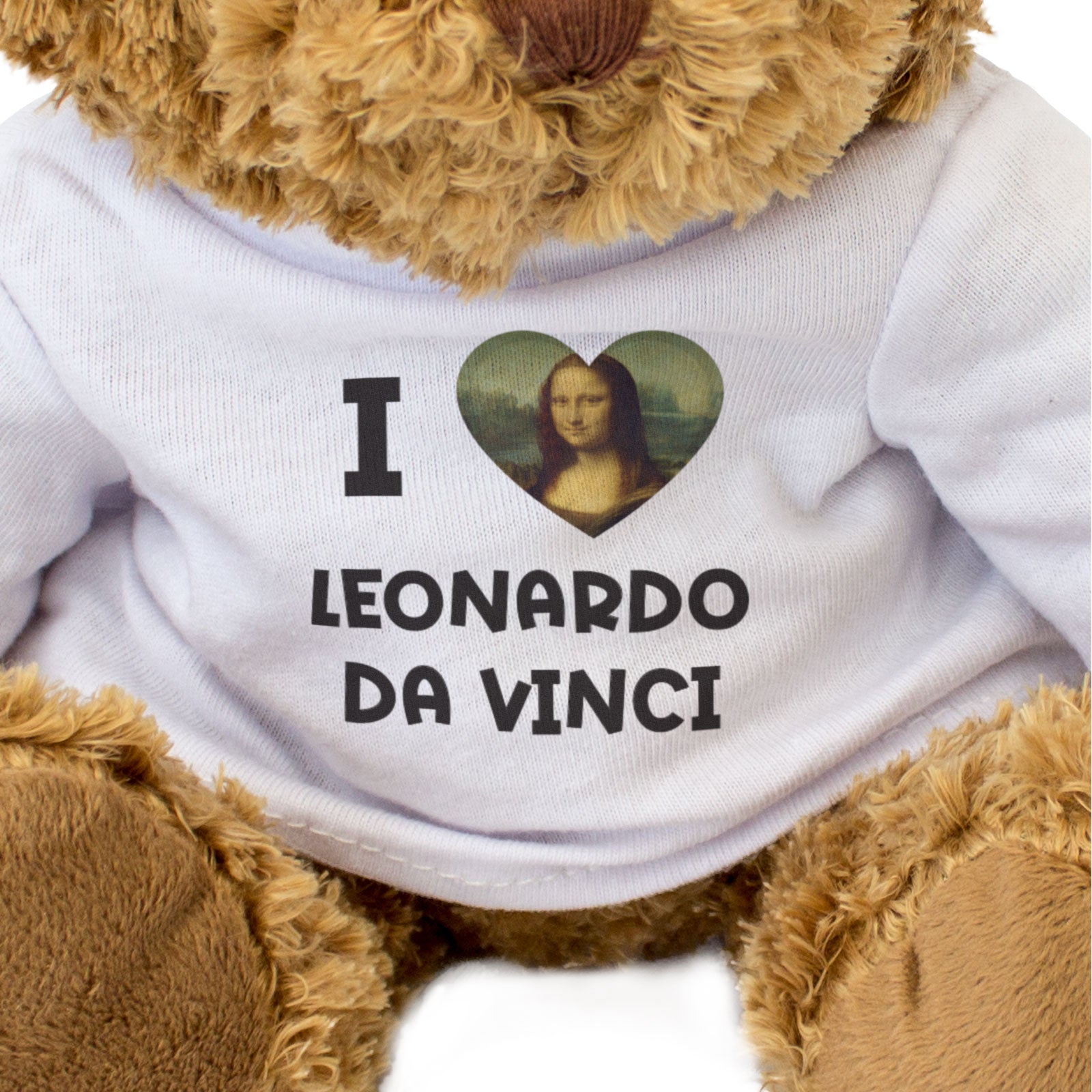 I LOVE LEONARDO DA VINCI (MONA LISA) - Teddy Bear - Art Fan Gift Present
