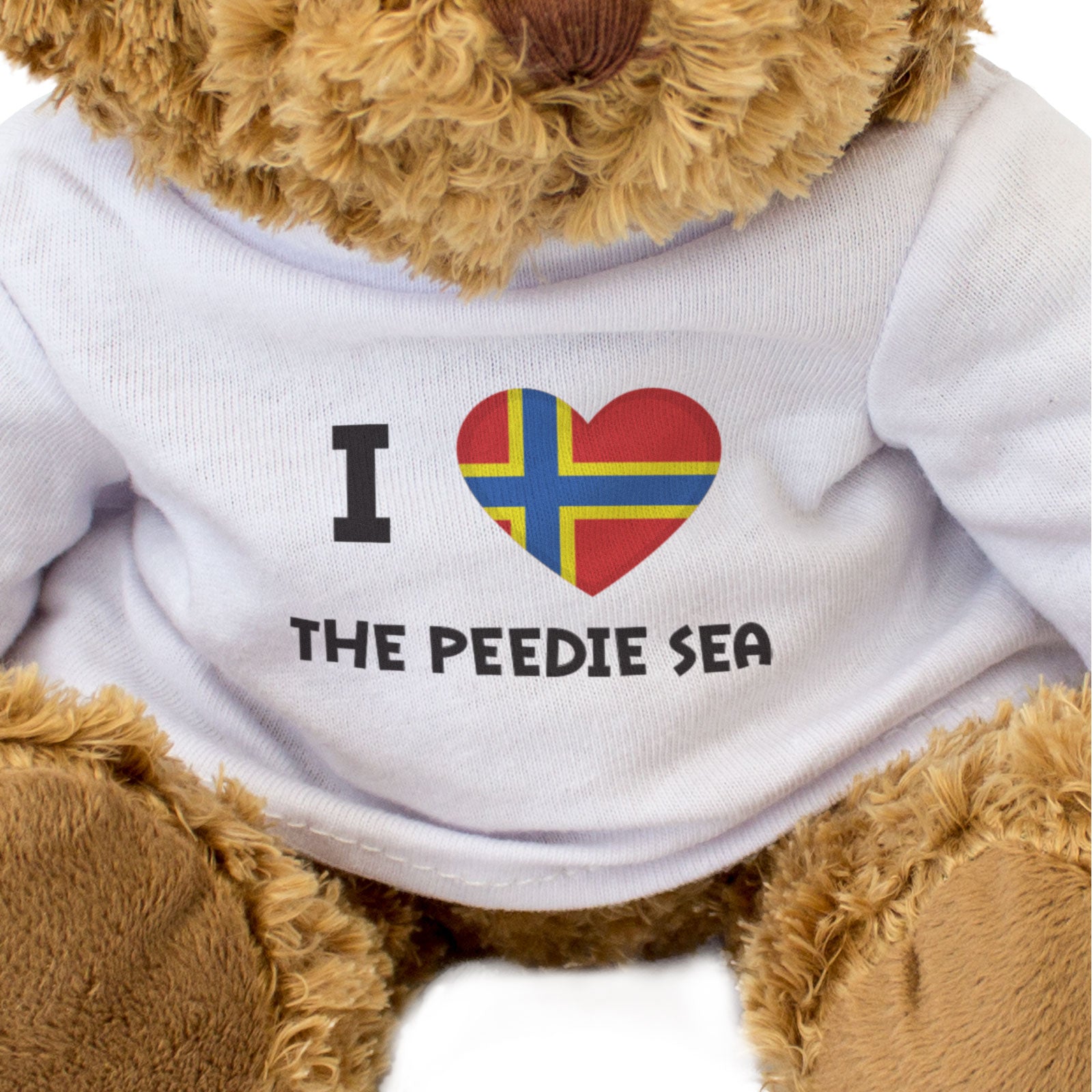 I LOVE THE PEEDIE SEA (ORKNEY FLAG) - Teddy Bear - Cute Cuddly - Gift Present