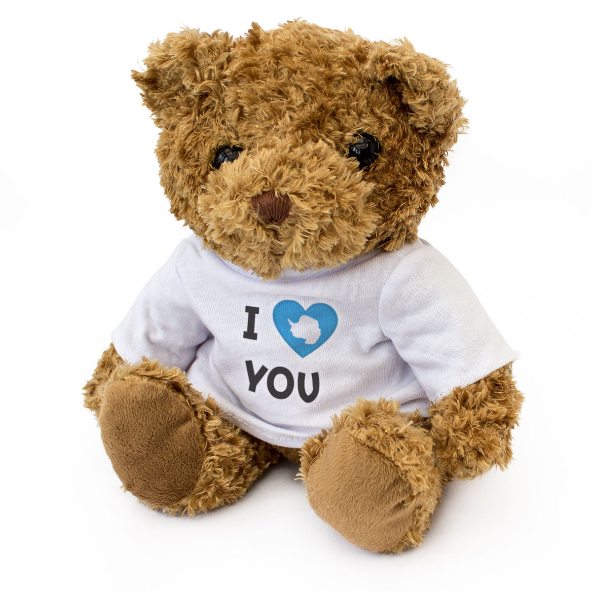 I LOVE YOU (ANTARCTICA FLAG) - Teddy Bear - Cute Romantic Gift Present