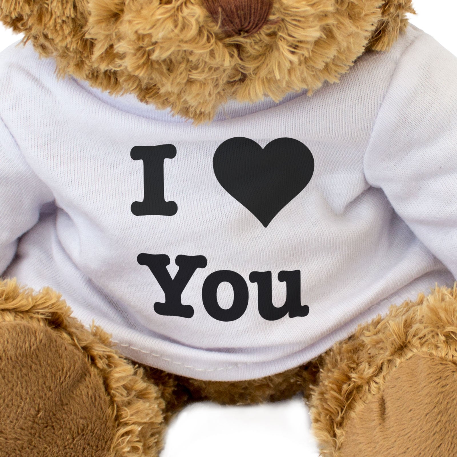 I LOVE YOU (BLACK HEART) - Teddy Bear - Romantic Valentine's Day Gift Present