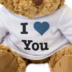 I LOVE YOU (BLUE HEART) - Teddy Bear - Romantic Valentine's Day Gift Present