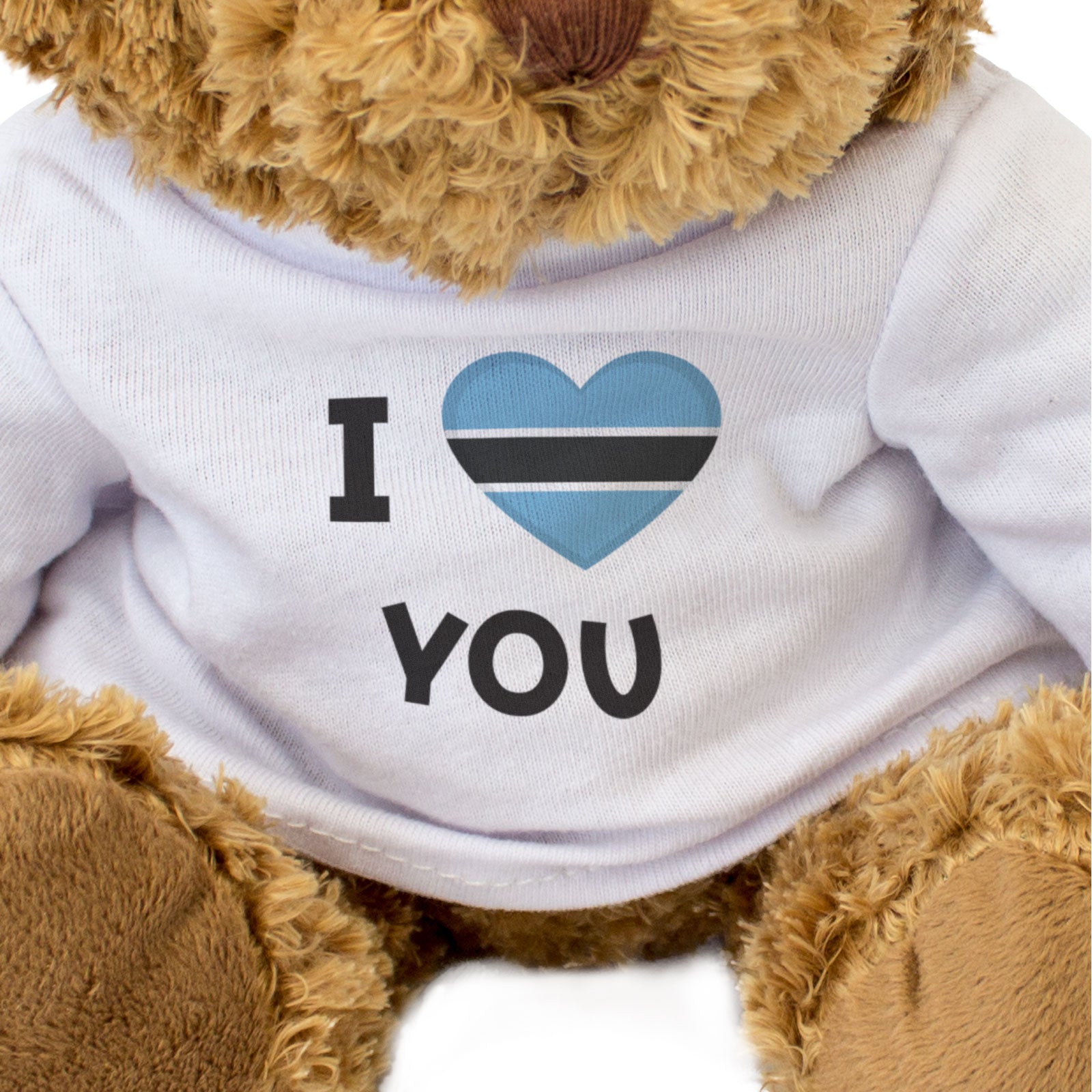 I LOVE YOU (BOTSWANA FLAG) - Teddy Bear - Cute - Botswanan Romantic Gift Present