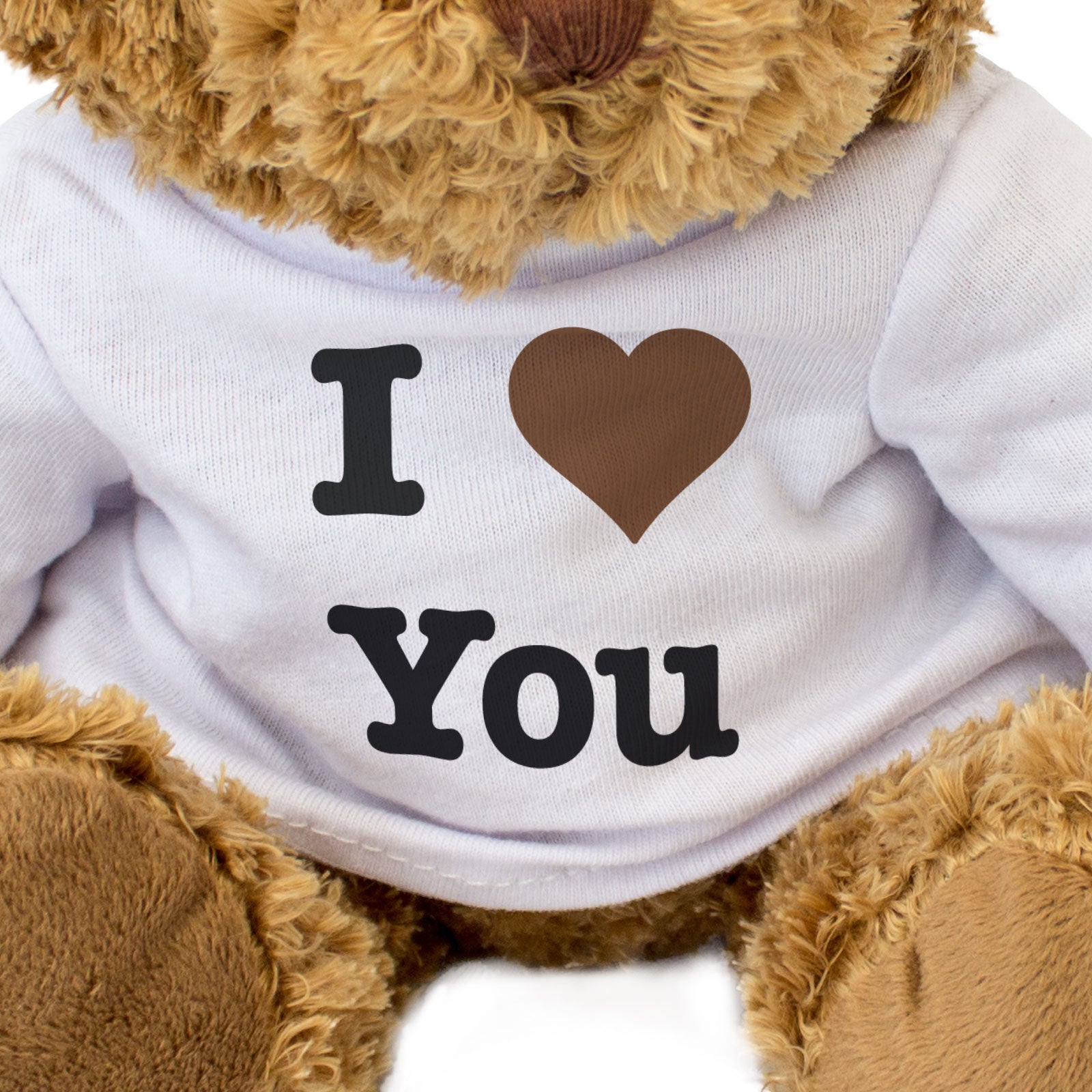 I LOVE YOU (BROWN HEART) - Teddy Bear - Romantic Valentine's Day Gift Present