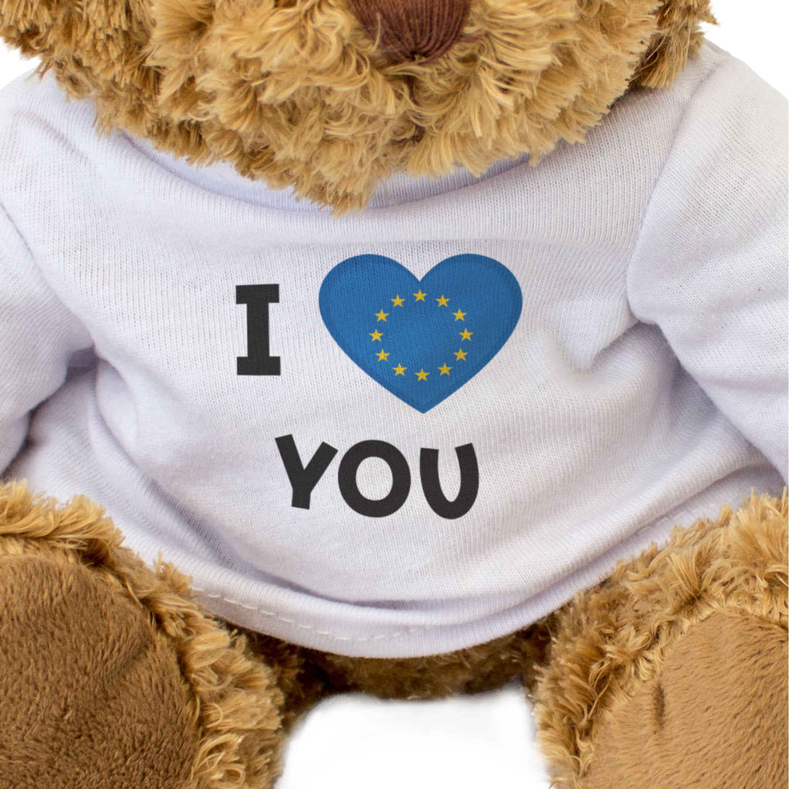 I LOVE YOU (EU FLAG) - Teddy Bear - Cute - Romantic European Union Gift Present