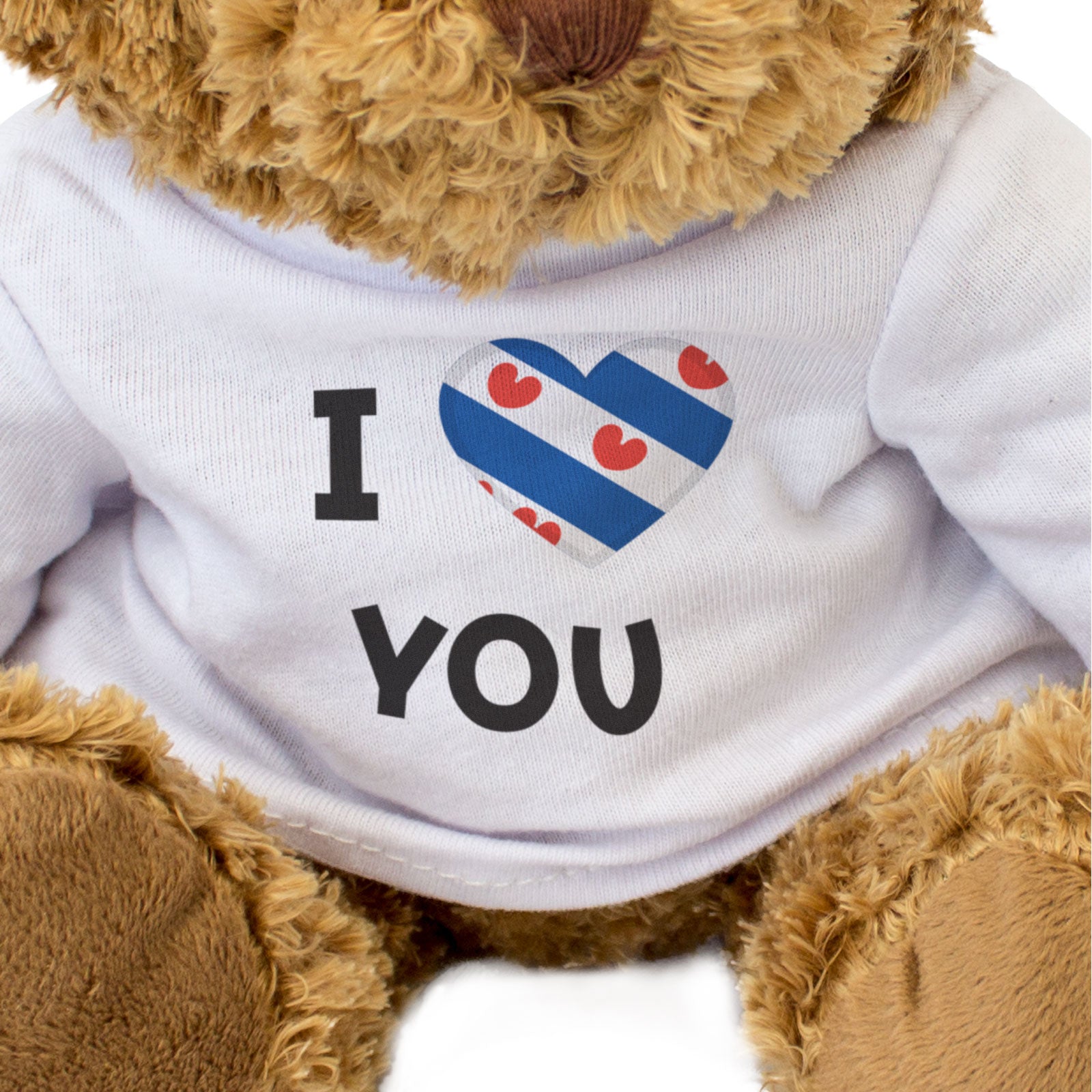 I LOVE YOU (FRIESLAND FLAG) - Teddy Bear - Cute - Romantic Frisian Gift Present