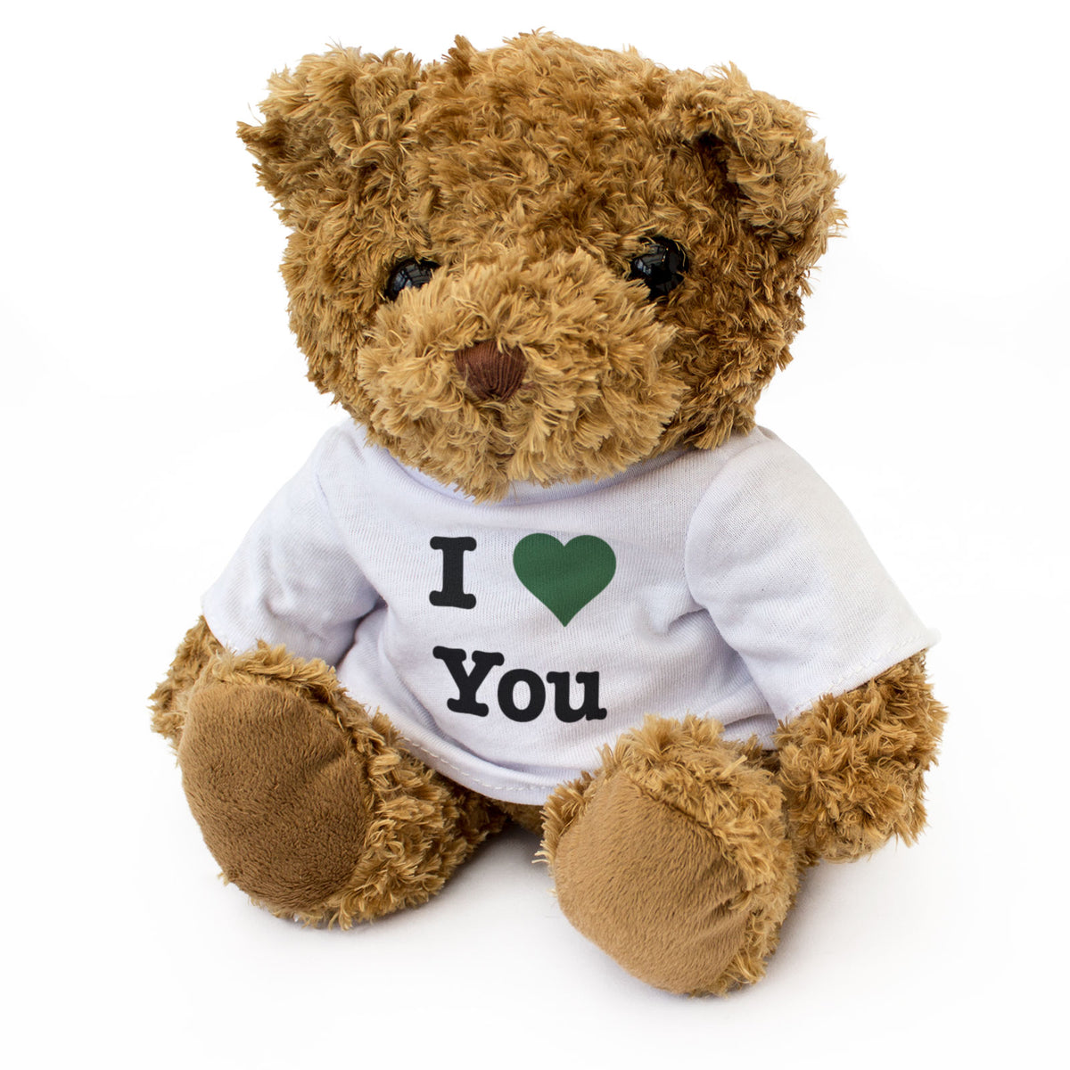 I LOVE YOU (GREEN HEART) - Teddy Bear - Romantic Valentine's Day Gift Present