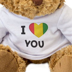 I LOVE YOU (GUINEA FLAG) - Teddy Bear - Cute - Guinean Romantic Gift Present