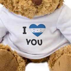 I LOVE YOU (HONDURAS FLAG) - Teddy Bear - Cute - Honduran Romantic Gift Present