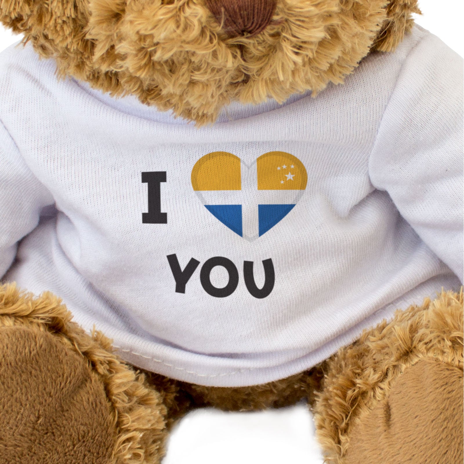 I LOVE YOU (SCILLONIAN FLAG) - Teddy Bear - Romantic Scilly Isles Gift Present