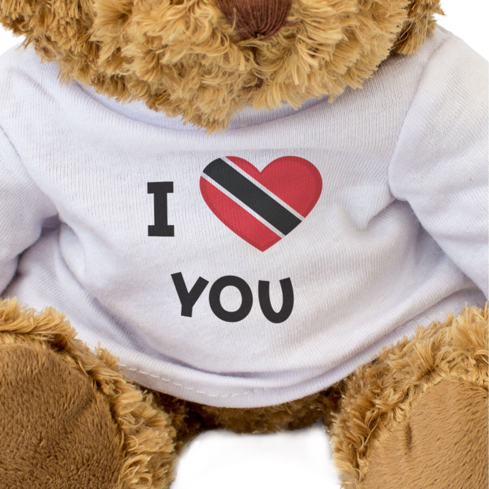 I LOVE YOU (TRINIDAD & TOBAGO FLAG) - Teddy Bear - Cute - Romantic Gift Present