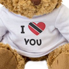 I LOVE YOU (TRINIDAD & TOBAGO FLAG) - Teddy Bear - Cute - Romantic Gift Present