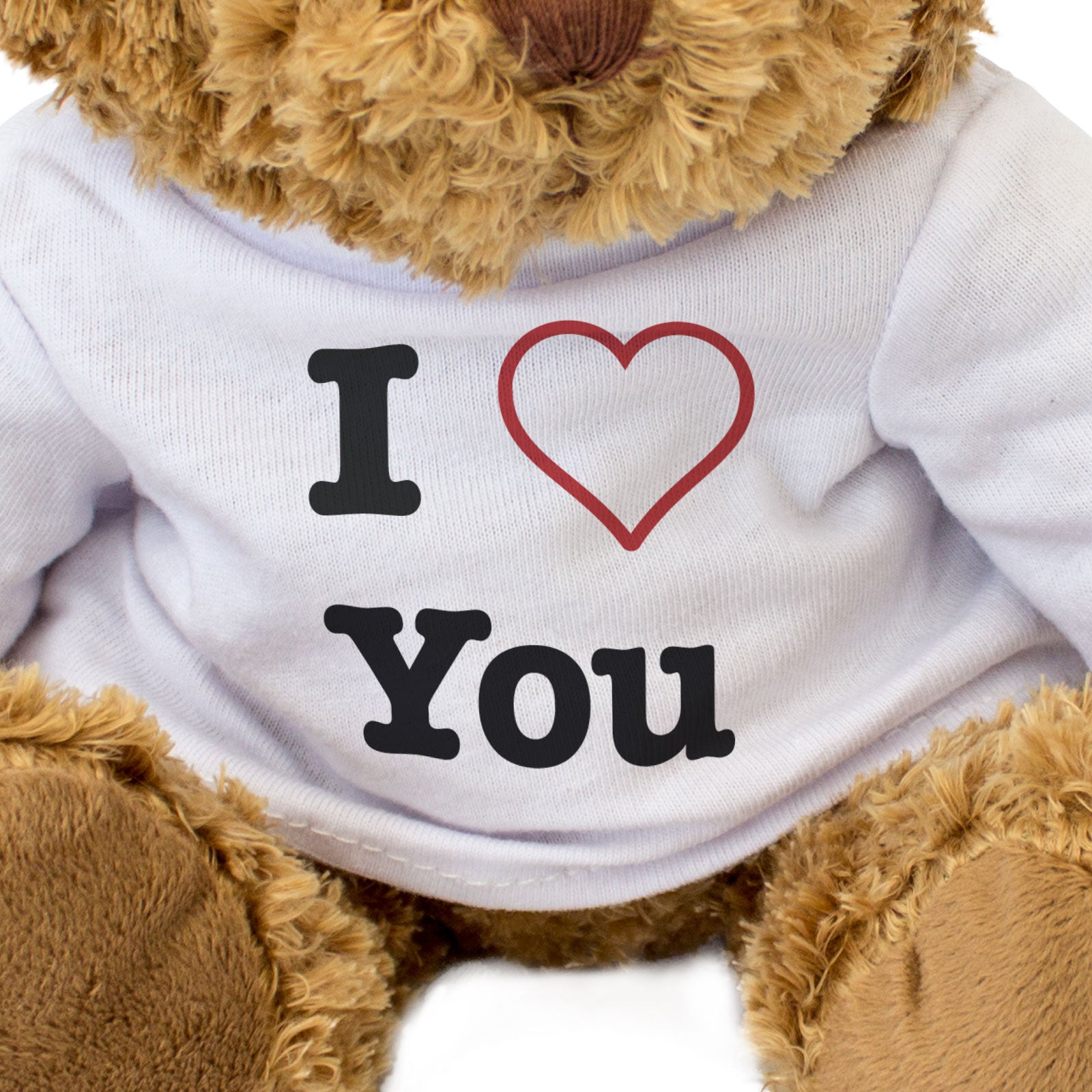I LOVE YOU (WHITE HEART) - Teddy Bear - Romantic Valentine's Day Gift Present