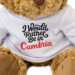 I WOULD RATHER BE IN CUMBRIA - Teddy Bear - Cute Cuddly - Funny Gift Present