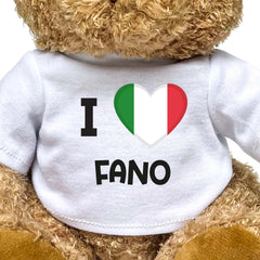 I LOVE FANO (ITALY FLAG) - Teddy Bear - Funny Souvenir Gift Present - Image 2