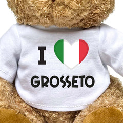 I LOVE GROSSETO (ITALY FLAG) - Teddy Bear - Funny Souvenir Gift Present - Image 2