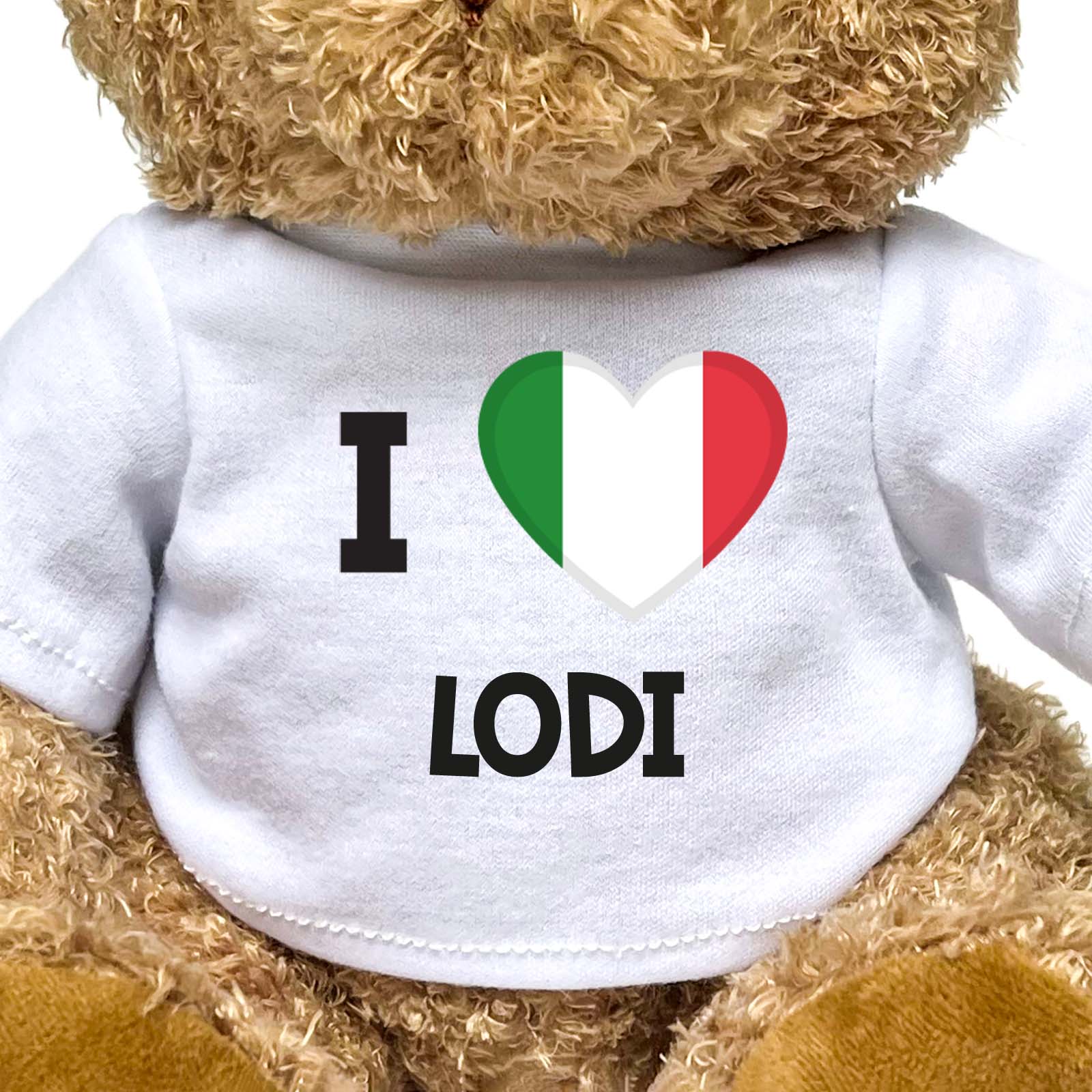 I LOVE LODI (ITALY FLAG) - Teddy Bear - Funny Souvenir Gift Present - Image 2