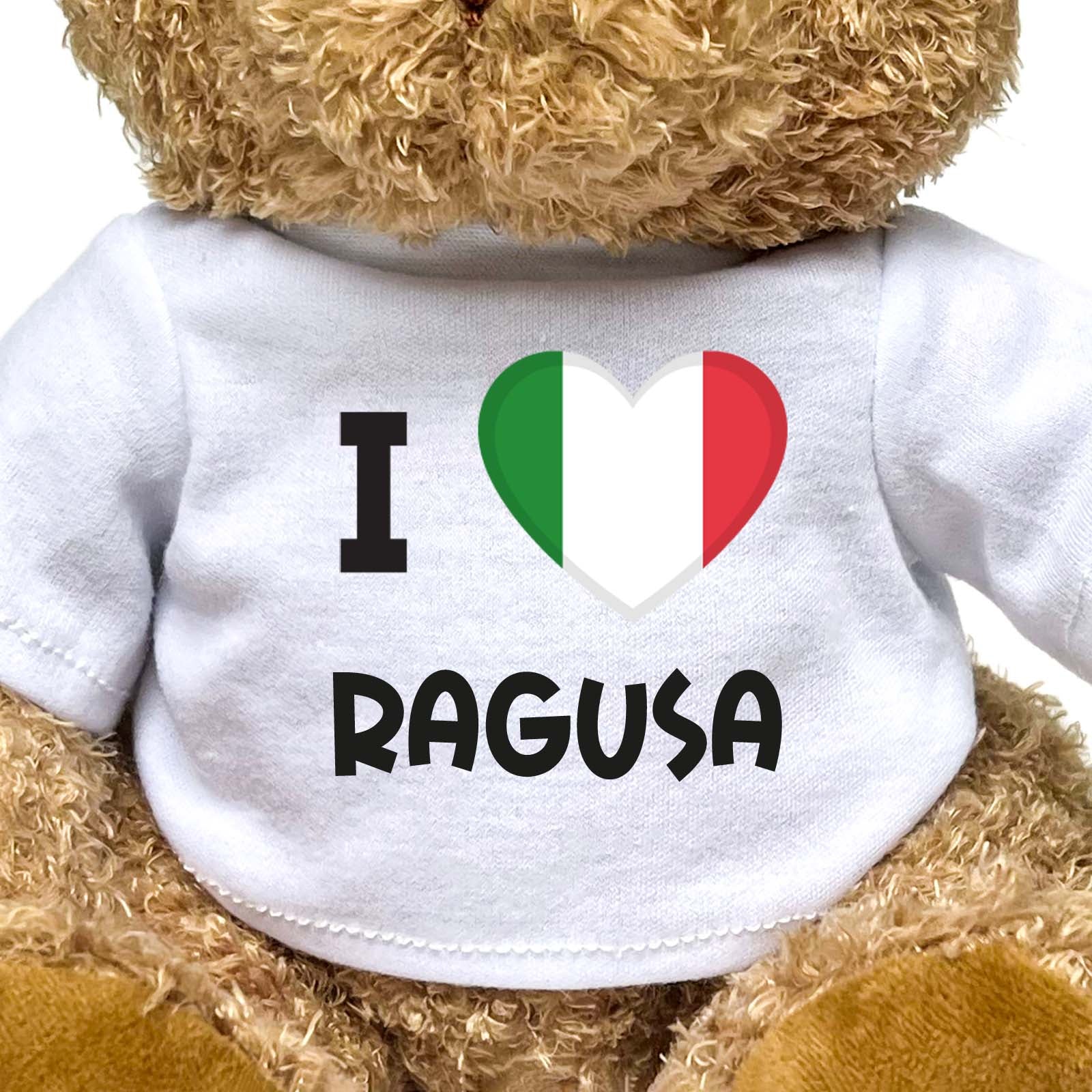 I LOVE RAGUSA (ITALY FLAG) - Teddy Bear - Funny Souvenir Gift Present - Image 2