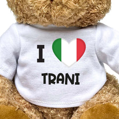 I LOVE TRANI (ITALY FLAG) - Teddy Bear - Funny Souvenir Gift Present - Image 2