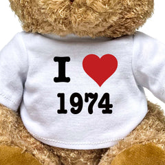 I LOVE 1974 - Teddy Bear - Cute Cuddly Soft - Funny Birthday Gift Present - Image 2