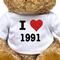 I LOVE 1991 - Teddy Bear - Cute Cuddly Soft - Funny Birthday Gift Present - Image 2
