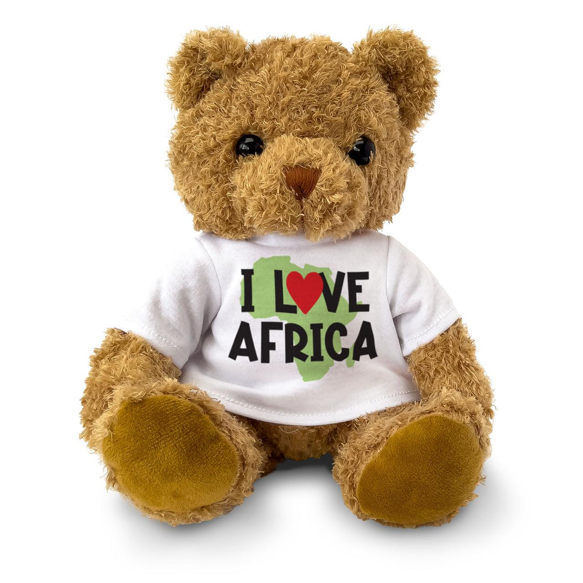 I LOVE AFRICA (CONTINENT) - Teddy Bear - Cute Cuddly Soft - Gift Present