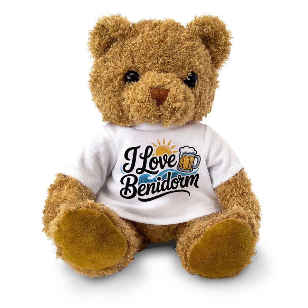 I LOVE BENIDORM (SUN SEA & BEER) - Teddy Bear - Cute Cuddly - Spain Gift Present