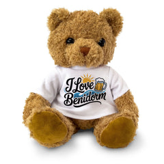 I LOVE BENIDORM (SUN SEA & BEER) - Teddy Bear - Cute Cuddly - Spain Gift Present