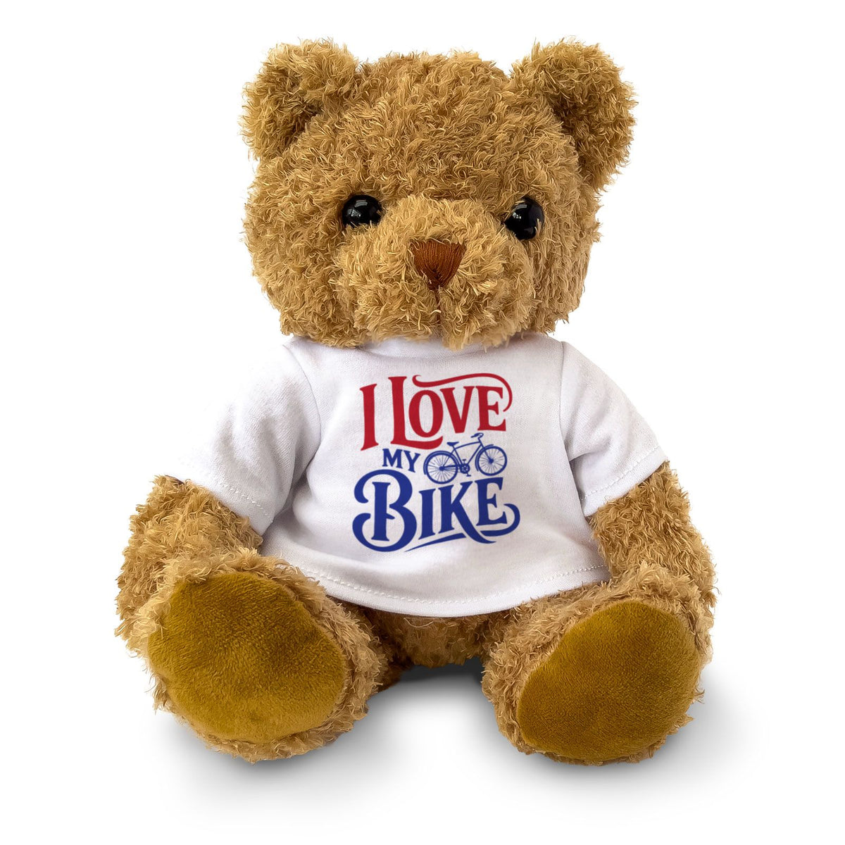 I LOVE MY BIKE - Teddy Bear - Cute Cuddly Soft Adorable - Cyclist Gift Present