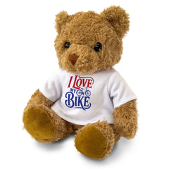 I LOVE MY BIKE - Teddy Bear - Cute Cuddly Soft Adorable - Cyclist Gift Present