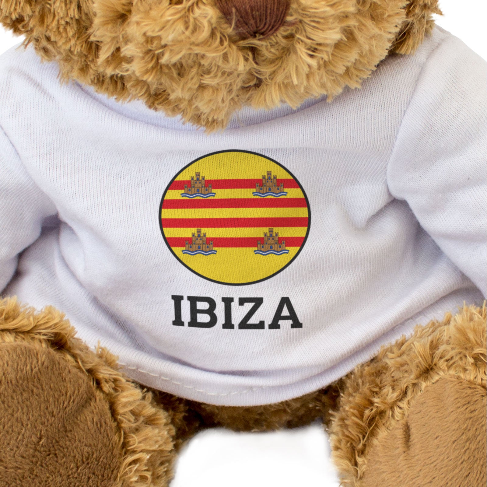 IBIZA FLAG ROUNDEL - Teddy Bear - Cute Cuddly Soft - Spain Souvenir Gift Present