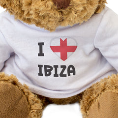 I LOVE IBIZA (ENGLAND FLAG) - Teddy Bear - Cute - Funny Holiday Gift Present