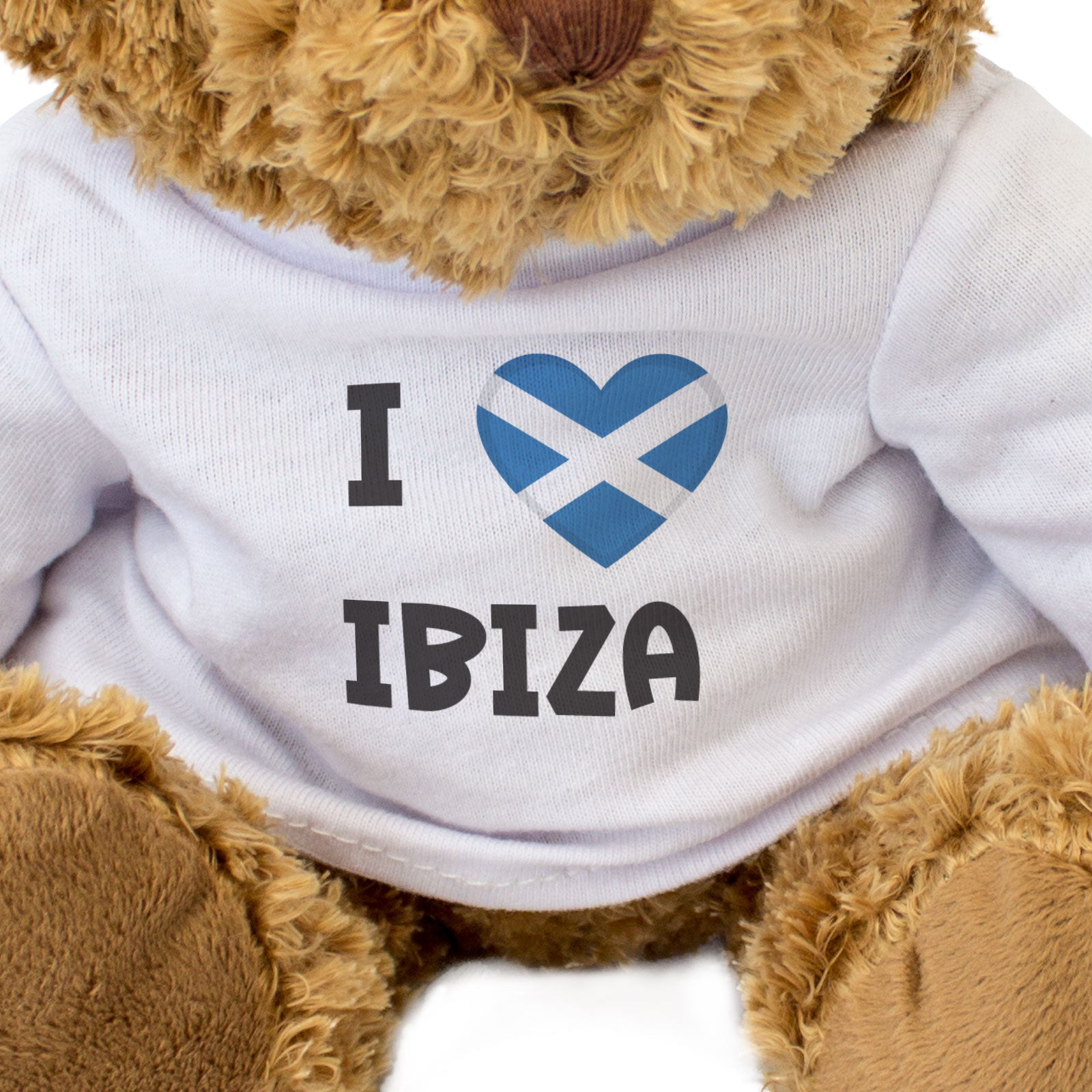 I LOVE IBIZA (SCOTLAND FLAG) - Teddy Bear - Cute - Funny Holiday Gift Present