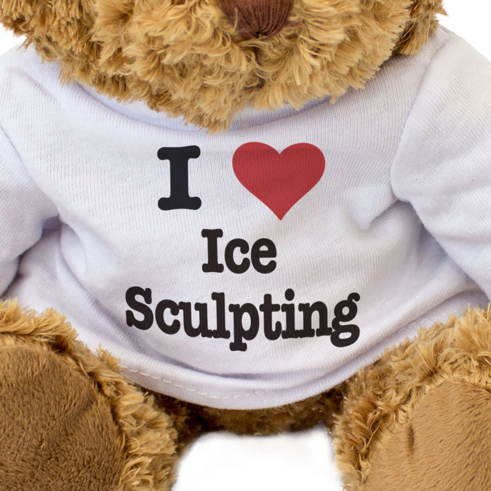 I LOVE ICE SCULPTING - Teddy Bear - Cute Cuddly Soft - Funny Gift Present