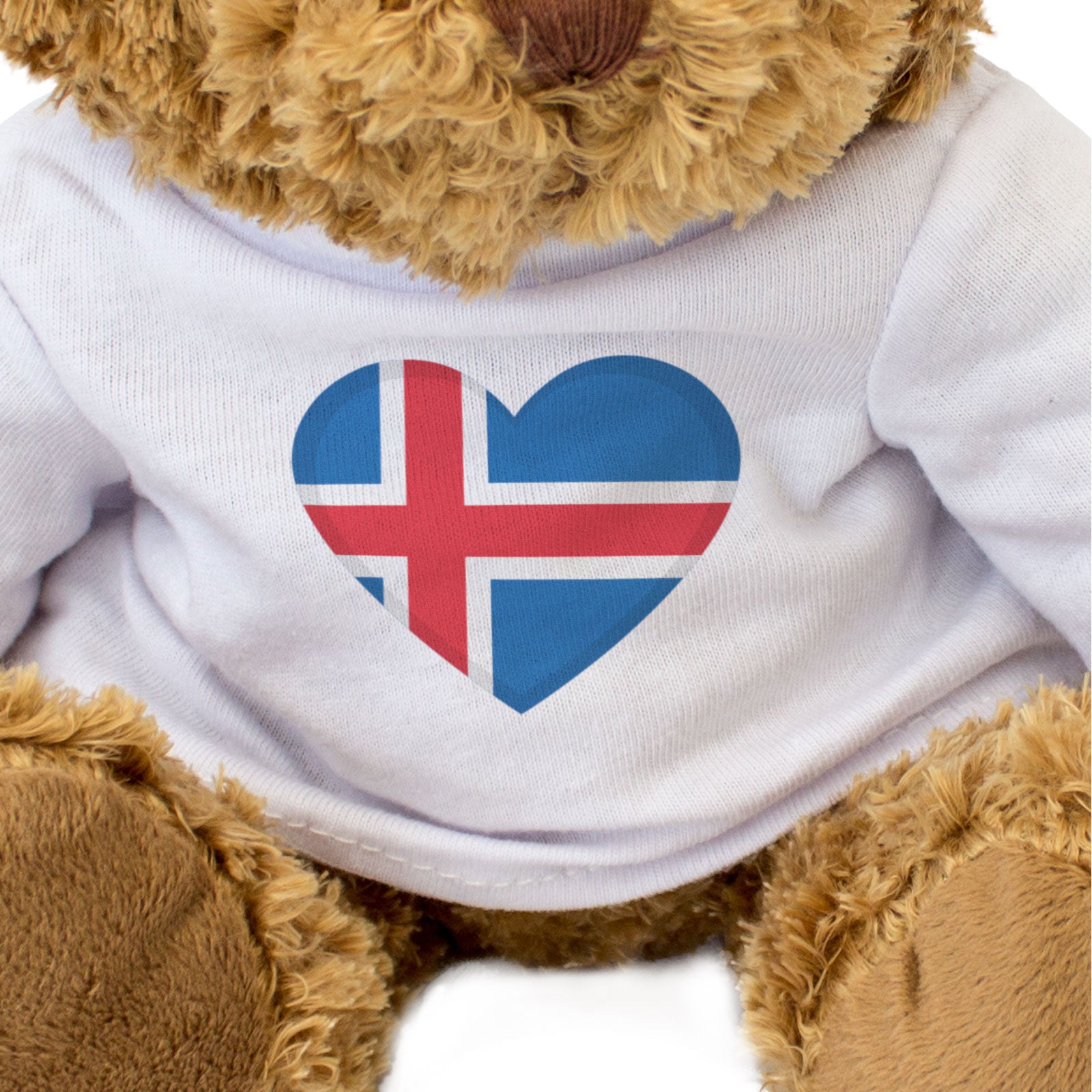 ICELAND FLAG HEART - Teddy Bear - Cute Cuddly Soft - Icelandic Gift Present